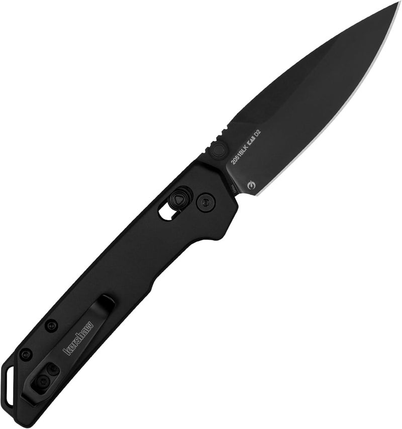 Kershaw Mini Iridium Folding Pocket Knife, 3 inch D2 Steel Blade, DuraLock, Aluminum Handle, Pocketclip - Image 3